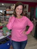 Heather Fuchsia Back to Basics Sweater