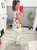 Patchwork Smocked Top