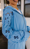 Ampersand Full Zip Hoodie - Love Story - Blueberry