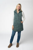 Harlow Long Vest in Teal