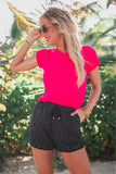 Black Leopard Every Day Shorts