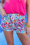 Fiesta Time White Everyday Shorts