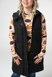 IN STOCK Harlow Long Vest - Black: Small