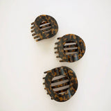 Tortoise | Large| Flat Circle Hair Clip