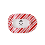 Teleties Flat Round Hair Clip | Medium | Candy Cane Crush