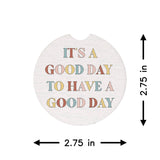 Good Day Smileys Car Coaster Set