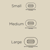 Teleties Flat Round Hair Clip | Large | Candy Cane Crush