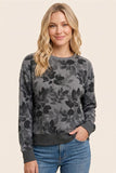 Hacci Ultra Soft Floral Crew Pullover