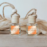 Hanging Car Diffusers | Jamaican Sunrise | Made in USA: Round Bottle