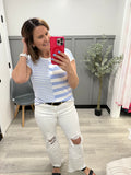 Block Stripe Top in Blue