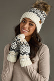 Ivory, Gray & Tan Winter Pattern Mittens