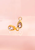 Pink Teardrop Gem Charms