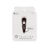 Teleties Snap Clip | Brown | 6 Count