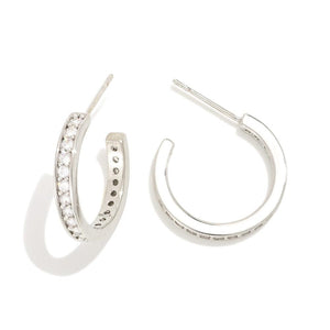 Classic Dainty Hoops Silver