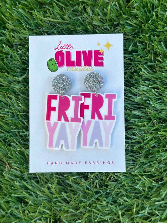 FRI-YAY Teacher Appreciation Celebration Earrings