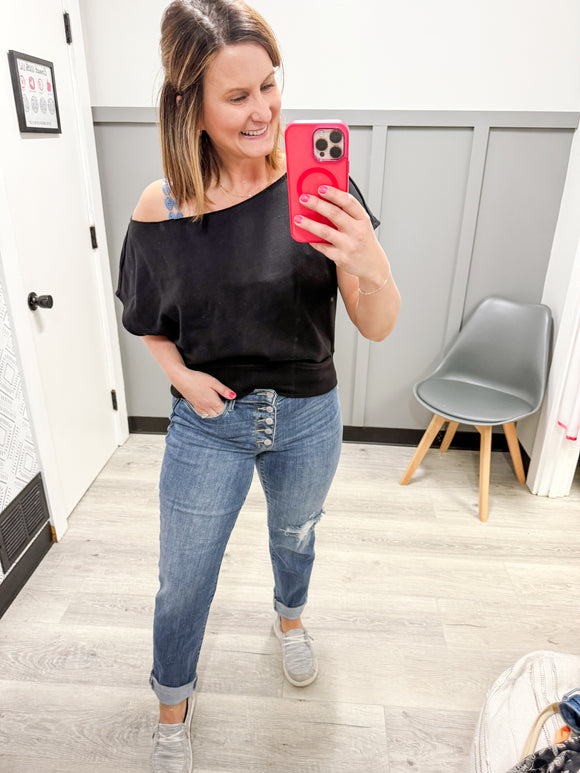 Off Shoulder Top in Black