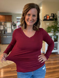 Butter Soft Long Sleeve in Wine