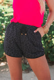 Black Leopard Every Day Shorts