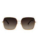 Aspen - Women's Oversized Square Frame Sunglasses: Brown