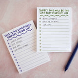 Emotional Support To-Do List Notepad | Funny Stationery