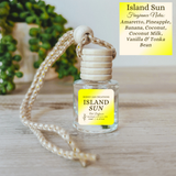 NEW | Hanging Car Diffuser | Island Sun | Made in USA : Round Bottle