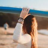 "Balance" Black & White Yin Yang Hair Tie Bracelets: Medium