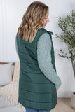 Harlow Long Vest in Hunter Green