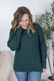Corinne Ribbed Pullover in Evergreen