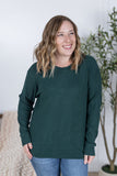 Corinne Ribbed Pullover in Evergreen