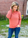 Heathered Rust Cowl Sweater