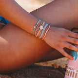 "Explore" Gold Compass Charm Hair Tie Bracelets: Medium