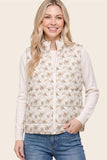 Fall Floral Vest in Ivory