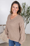 Talina Textured Sweater in Mocha