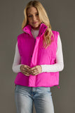 Spicy Bright Pink Puffer Vest
