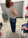 Pointelle Trim top in Mocha