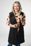 IN STOCK Harlow Long Vest - Black: Small