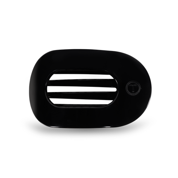Teleties Round Flat Hair Clip | Med. | Jet Black