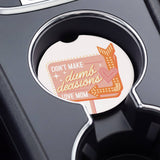 Dumb Decisions Checkers Funny Car Coaster Set
