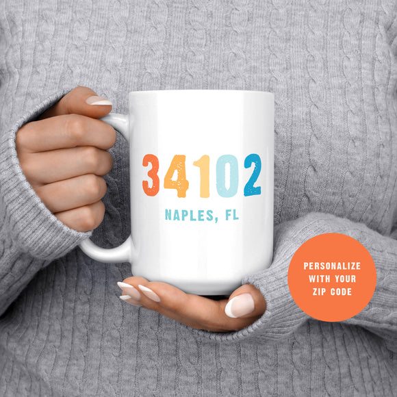 Custom Beach House Zip Code Mug
