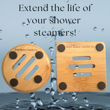 Round Bamboo Shower Steamer Tray