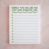 This List Will Fix My Life Notepad | Funny Stationery
