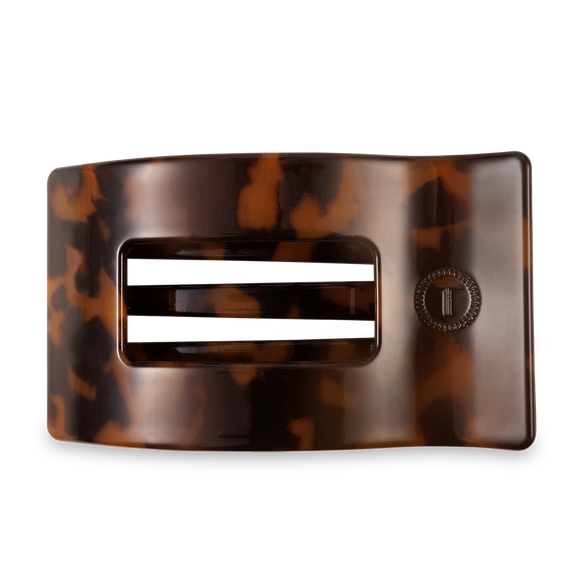 Teleties Flat Rectangle Hair Clip | Large | Tortoise