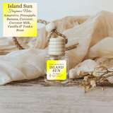 NEW | Hanging Car Diffuser | Island Sun | Made in USA : Round Bottle