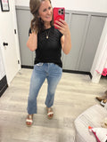 High Rise Kick Flare in Light Denim