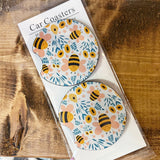 Bee Car Coaster Set