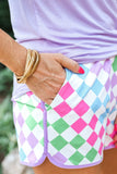 Spring Vibes Checkered Everyday Shorts