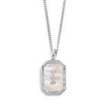 Gold E Mother Of Pearl Initial Necklace