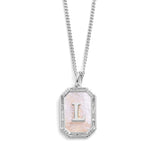 Gold M Mother Of Pearl Initial Necklace
