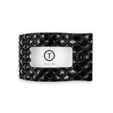 Teleties Flat Rectangle Hair Clip | Medium | Jet Black Quilted