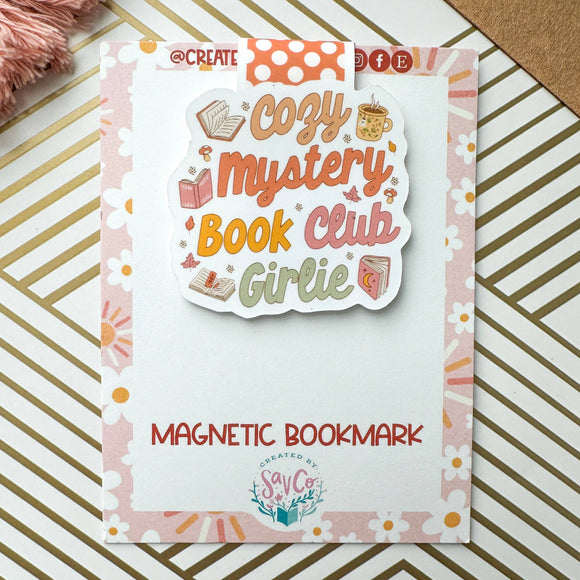 Cozy Mystery Book Club Cute Magnetic Bookmark